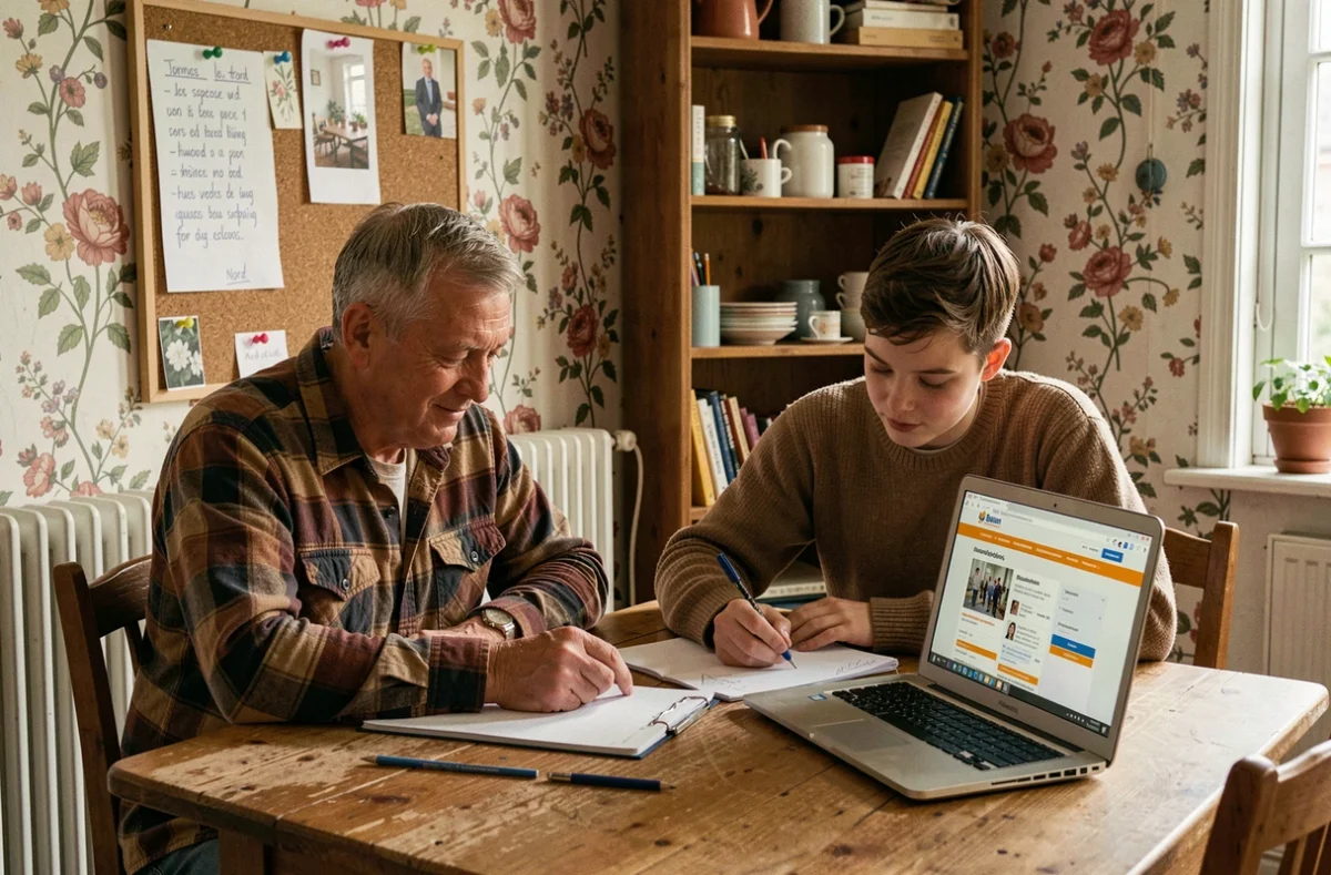 Cours particulier informel trouvé via Le Bon Coin dans le Nord avec un tuteur amateur et un adolescent travaillant à la maison